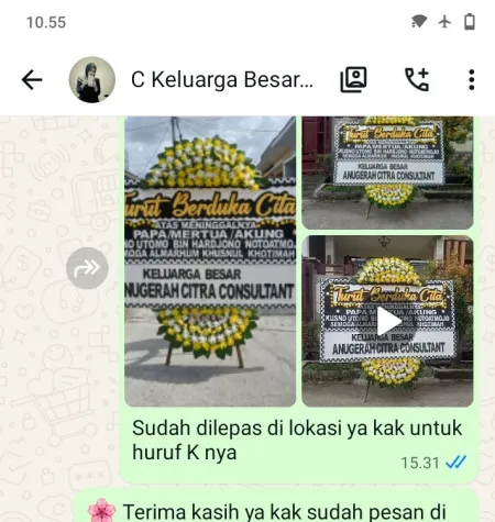 Pengiriman Papan Bunga Duka Semawung Daleman Kutoarjo
